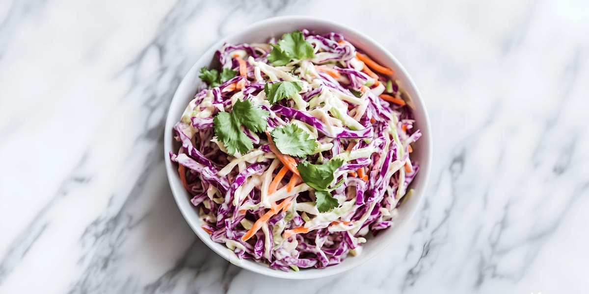 Creamy Purple Cabbage Slaw